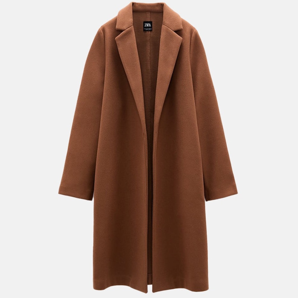 Zara Coat with Lapel Collar